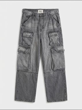 BDG Gray Washed Cargo Pants